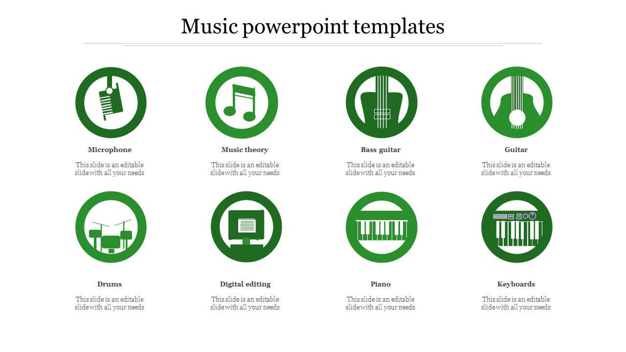 Free - Best Music PowerPoint Templates Slide For Presentation